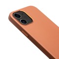 Skórzane Etui Plecki Obudowa QIALINO iPhone 12 / 12 Pro brązowe