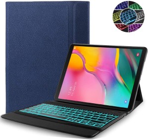 Etui Podświetlana Klawiatura Samsung Galaxy Tab S5e T720 T725 niebieska