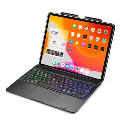 Etui Podświetlana Klawiatura TouchPad do iPad Pro 12.9 2020 czarna
