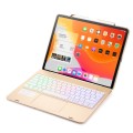 Etui Podświetlana Klawiatura TouchPad do iPad Pro 12.9 2020 złote