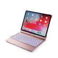 Obrotowa Podświetlana Klawiatura do iPad Pro 11 2018 złoty róż