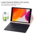 Różowe Etui Klawiatura Bezprzewodowa Gładzik Pen Slot do iPad 10.2 7/8