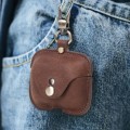 Piękne Skórzane Etui do AirPods Pro czekoladowe