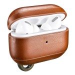 iCarer Piękne Skórzane Etui do AirPods Pro brązowe