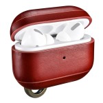 iCarer Piękne Skórzane Etui do AirPods Pro czerwone