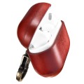 iCarer Piękne Skórzane Etui do AirPods Pro czerwone