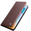 Skórzane Etui QIALINO do Huawei P40 Pro brązowe