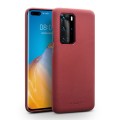 Skórzane Etui Plecki QIALINO do Huawei P40 Pro czerwone
