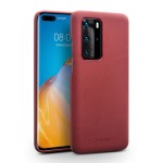 Skórzane Etui Plecki QIALINO do Huawei P40 Pro czerwone
