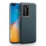 Skórzane Etui Plecki QIALINO do Huawei P40 Pro zielone