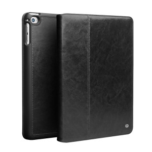 Skórzany Pokrowiec QIALINO iPad Mini 4/5 Pen Slot czarny 