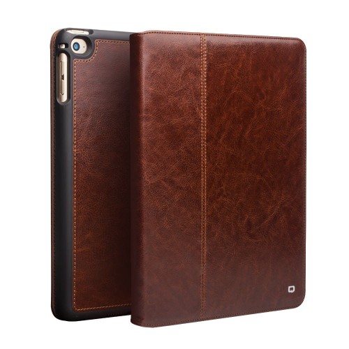 Skórzany Pokrowiec QIALINO iPad Mini 4/5 Pen Slot brązowy