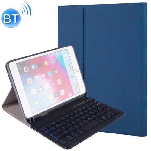 Pokrowiec Etui z Podświetlaną Klawiaturą do iPad Mini 4/5 granatowe