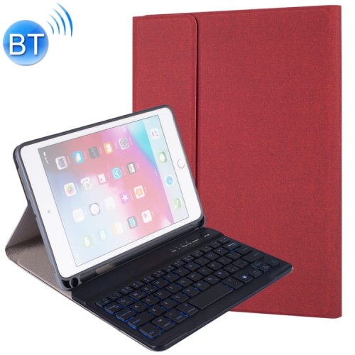 Pokrowiec Etui z Podświetlaną Klawiaturą do iPad Mini 4/5 czerwone