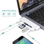 Przejściówka adapter HUB Macbook Pro USB Typ-C  Silver