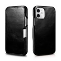 ICARER Skórzane Etui Pokrowiec iPhone 12 Mini czarne