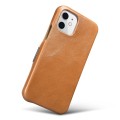 ICARER Skórzane Etui Pokrowiec iPhone 12 Mini brązowe jasne