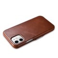 ICARER Skórzane Etui Pokrowiec iPhone 12 Mini brązowe
