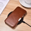 ICARER Skórzane Etui Pokrowiec iPhone 12 Mini brązowe