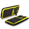 R-JUST Pancerne Etui Metal Szkło do iPhone 12 Mini żółte