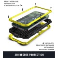 R-JUST Pancerne Etui Metal Szkło do iPhone 12 Mini żółte