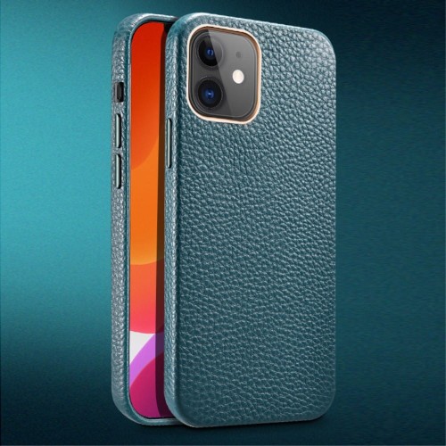 Skórzane Etui Obudowa iPhone 12 Mini zielone