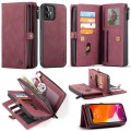 Etui Pokrowiec Portfel CASEME do iPhone 12 Mini czerwony/bordowy