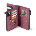 Etui Pokrowiec Portfel CASEME do iPhone 12 Mini czerwony/bordowy