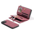 Etui Pokrowiec Portfel CASEME do iPhone 12 Mini czerwony/bordowy