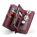 Etui Pokrowiec Portfel CASEME do iPhone 12 Mini czerwony/bordowy