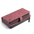 Etui Pokrowiec Portfel CASEME do iPhone 12 Mini czerwony/bordowy