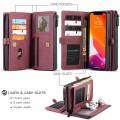 Etui Pokrowiec Portfel CASEME do iPhone 12 Mini czerwony/bordowy
