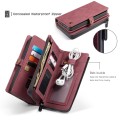 Etui Pokrowiec Portfel CASEME do iPhone 12 Mini czerwony/bordowy