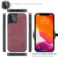 Etui Pokrowiec Portfel CASEME do iPhone 12 Mini czerwony/bordowy