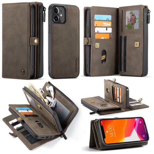 Etui Pokrowiec Portfel CASEME do iPhone 12 Mini brązowy
