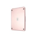 Podświetlana Obrotowa Klawiatura TouchPad iPad 10.2 7/8 złoty róż