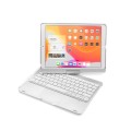 Podświetlana Obrotowa Klawiatura TouchPad iPad 10.2 7/8 srebrna