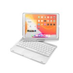 Podświetlana Obrotowa Klawiatura TouchPad iPad  10.2 7/8/9 srebrna