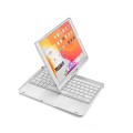 Podświetlana Obrotowa Klawiatura TouchPad iPad 10.2 7/8 srebrna