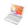 Podświetlana Obrotowa Klawiatura TouchPad iPad 10.2 7/8 srebrna