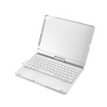Podświetlana Obrotowa Klawiatura TouchPad iPad 10.2 7/8 srebrna