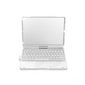 Podświetlana Obrotowa Klawiatura TouchPad iPad 10.2 7/8 srebrna