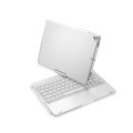 Podświetlana Obrotowa Klawiatura TouchPad iPad 10.2 7/8 srebrna