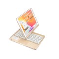 Podświetlana Obrotowa Klawiatura TouchPad do iPad 10.2 7/8 złota