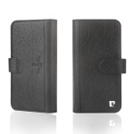 Skórzane Etui Portfel PIERRE CARDIN iPhone X czarne