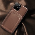 MUTURAL Etui + Magnetyczny portfel do iPhone 12 Mini brązowy