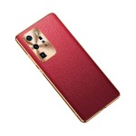 Skórzane Etui do Huawei P40 Pro czerwone