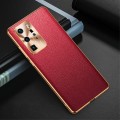 Skórzane Etui do Huawei P40 Pro czerwone