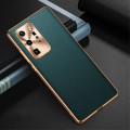 Skórzane Etui do Huawei P40 Pro zielone