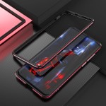 Metalowa Ramka Etui do Huawei P40 Pro czarno-czerwona